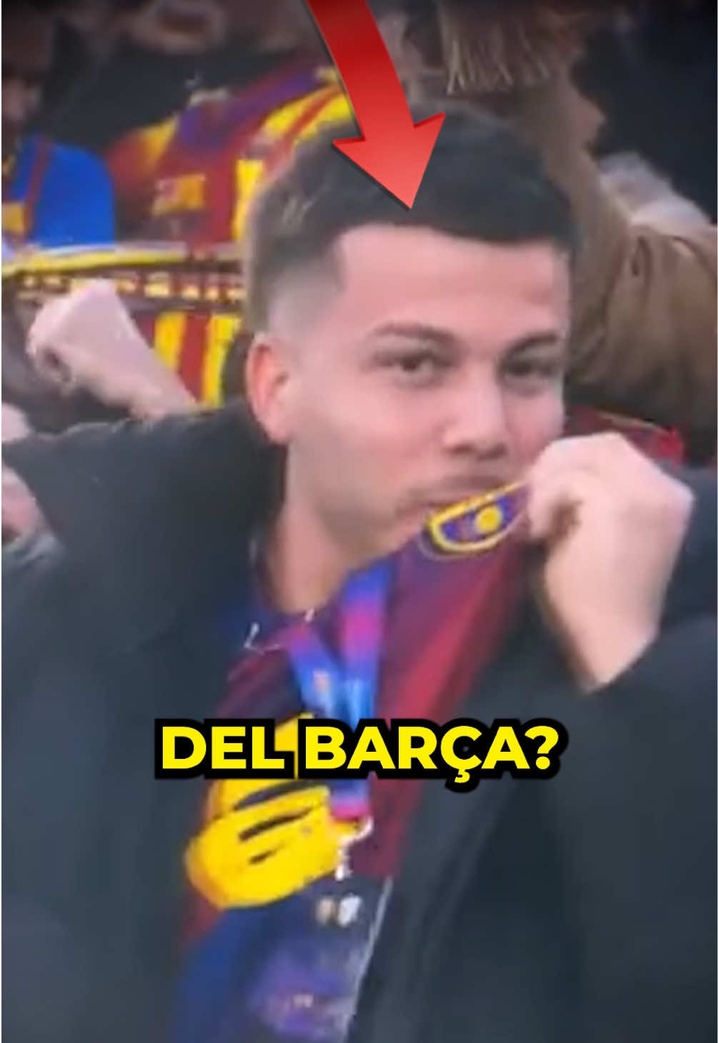 David Suárez es del Barça? Salió en la tele festejando el gol de Lewandowski. #fcbarcelona #laliga #barça #cules #campnou 