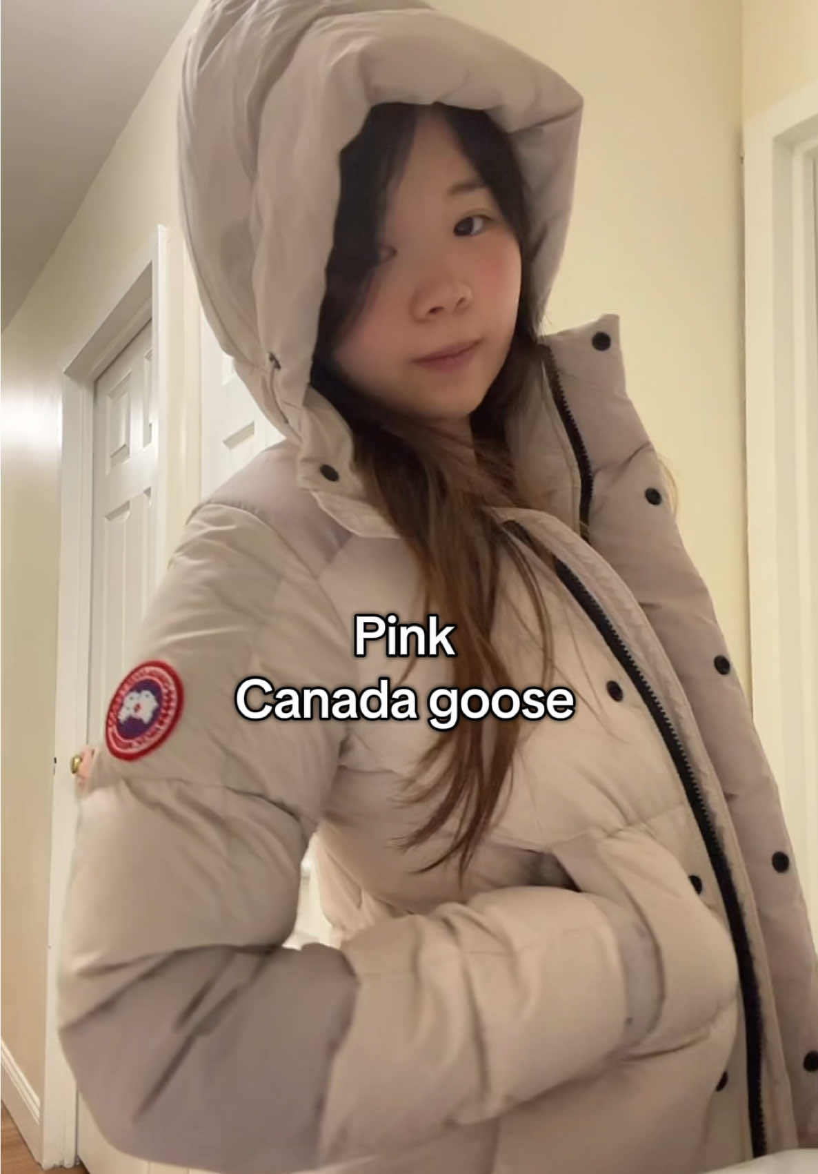 Pink 😍  #babypink #pink #canadagoose #coat #winter 