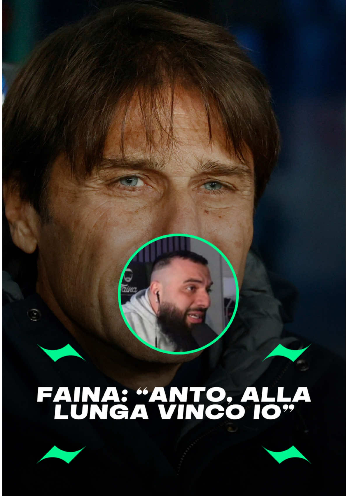 Faina avverte Conte: “alla lunga vinco io” 🤔 #calcio #controcalcio #tiktokcalcio #conte #faina 