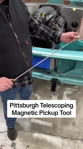 Easily retrieve out-of-reach or dropped items with this Pittsburgh Telescoping Magnetic Pickup Tool. Holds tight onto items weighing up to 15 lb. #Mechanic #LifeHack #fyp