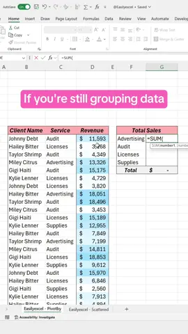 PivotTables or PivotBy?! How to summarize data in Excel! #excel #spreadsheet #corporate 