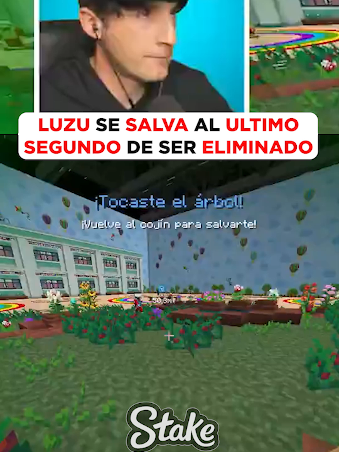 LUZU SE SALVA AL ULTIMO SEGUNDO DE SER ELIMINADO DE LOS SQUID CRAFT GAMES 4 #squidcraftgames4 #luzugames #españa #kick #twitch #elrubius #vegetta