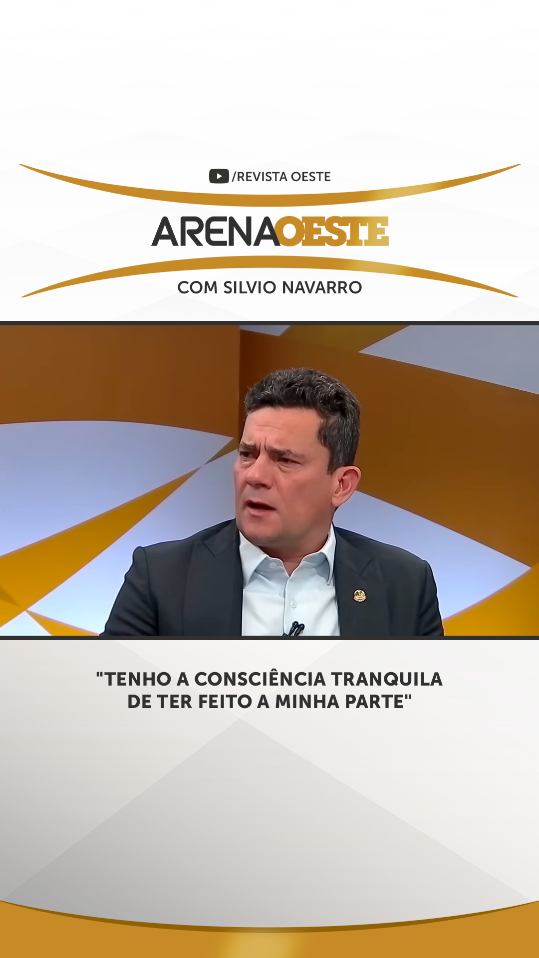 CURRÍCULO INQUESTIONÁVEL — Em entrevista ao Arena Oeste desta semana, o senador Sergio Moro (União Brasil) afirma ter a consciência tranquila sobre suas decisões como juiz da Lava Jato. Ele também relembra que, em 2020, deixou o Ministério da Justiça após acusar Jair Bolsonaro de tentar interferir na Polícia Federal, o que levou à abertura de inquérito no STF. Assista ao vídeo e saiba mais. Não perca o Arena Oeste toda quinta-feira, às 20h30, ao vivo, no canal da Revista Oeste no YouTube. #revistaoeste #arenaoeste #noticias #segurancapublica