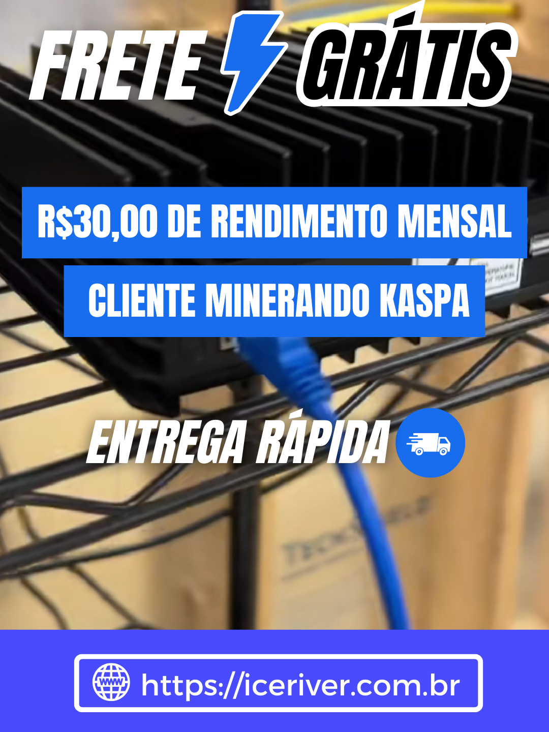 🛒 Quer começar a minerar? Confira o link oficial: ❄ ICERIVER Brasil: https://iceriver.com.br Cupom de 5% de desconto: 👉🏻 ICERIVER5