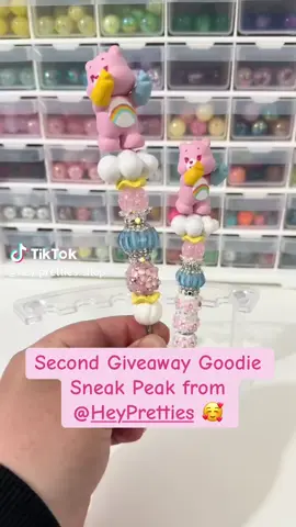 How adorable is our Second Giveaway Goodie Sneak Peak?? These GORGEOUS goodies are from @Hey Pretties so please give Ash a follow!! I wonder who will secure the Pen & the Glitter Poker?! Do you love?! 🩷 #supportsmallbusiness #giveaway #carebear #pen #glitterpoker 