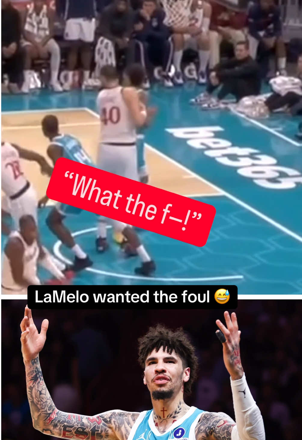 #LaMeloBall yelled for a foul on #JamesHarden 😭 #NBA #basketball #funny