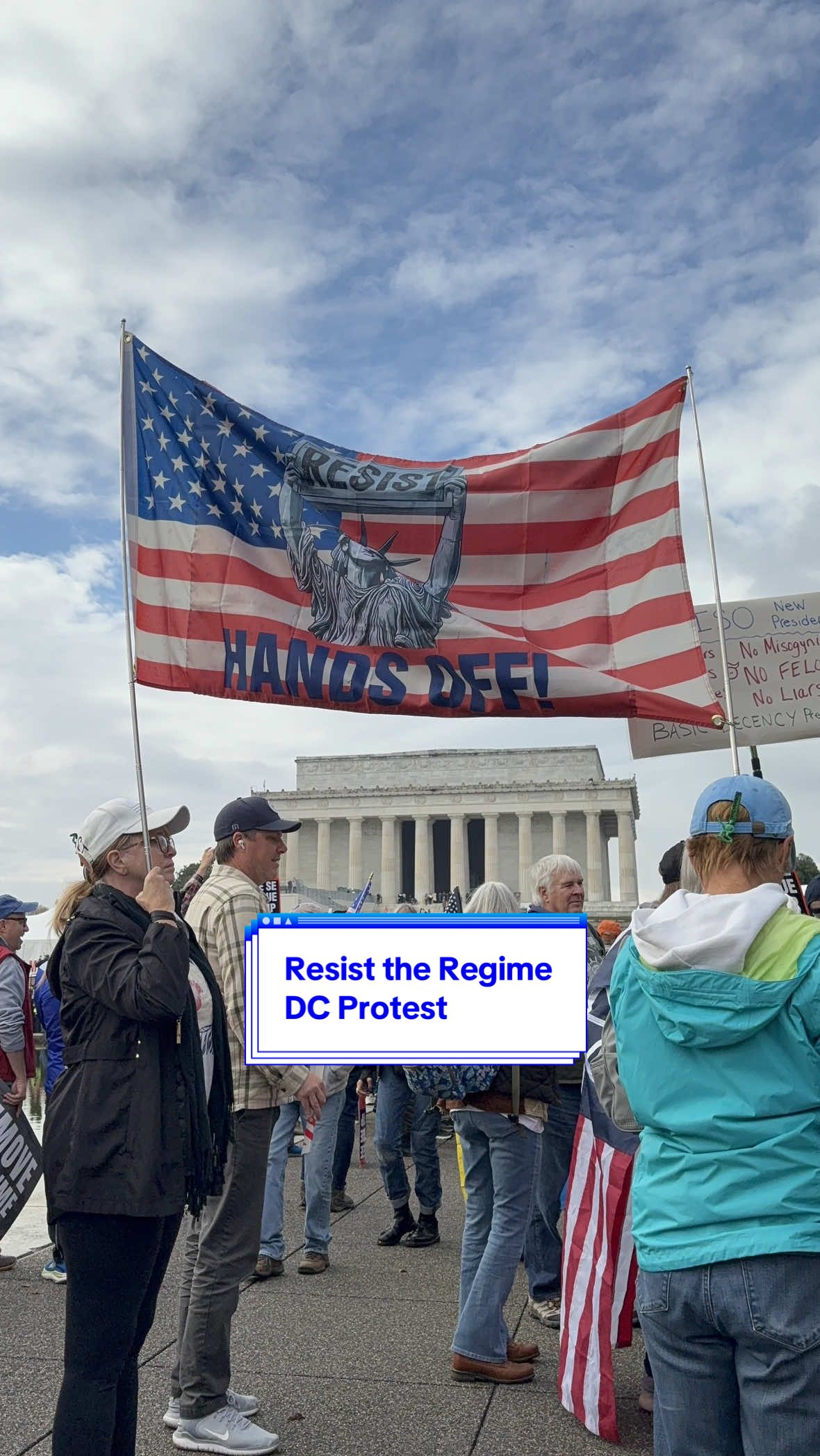 In Washington DC today protestors joined the Resist The Regime march expressing their anger and disappointment in the Trump adminsitration. #protest #trump #news #dc @MS NOW 