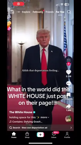 THE WHITE HOUSE POSTED THIS WTFF!!!!! #fyp #whitehouse #ice #trending #fypシ 