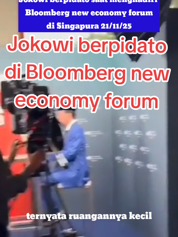 lagi viral Jokowi berpidato saat menghadiri Bloomberg new economy forum di Singapura  #LIVEFest2025 #videoviral #viraltiktok #trend #tren 