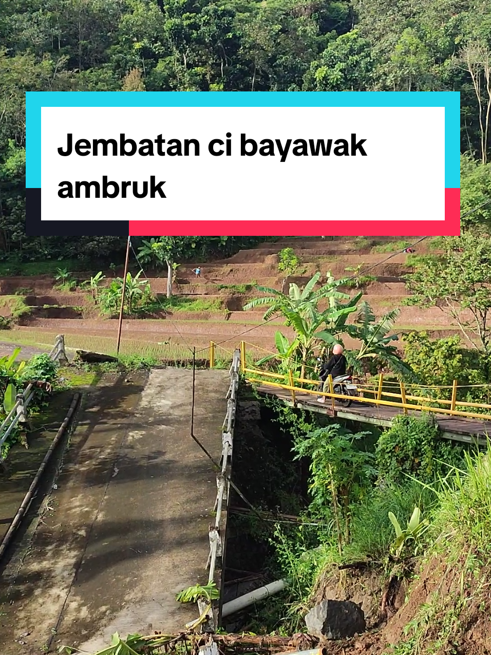 Jembatan cibayawak ambruk #cinangsi #cisitu #sumedang #jembatanroboh #kangdedimulyadi 