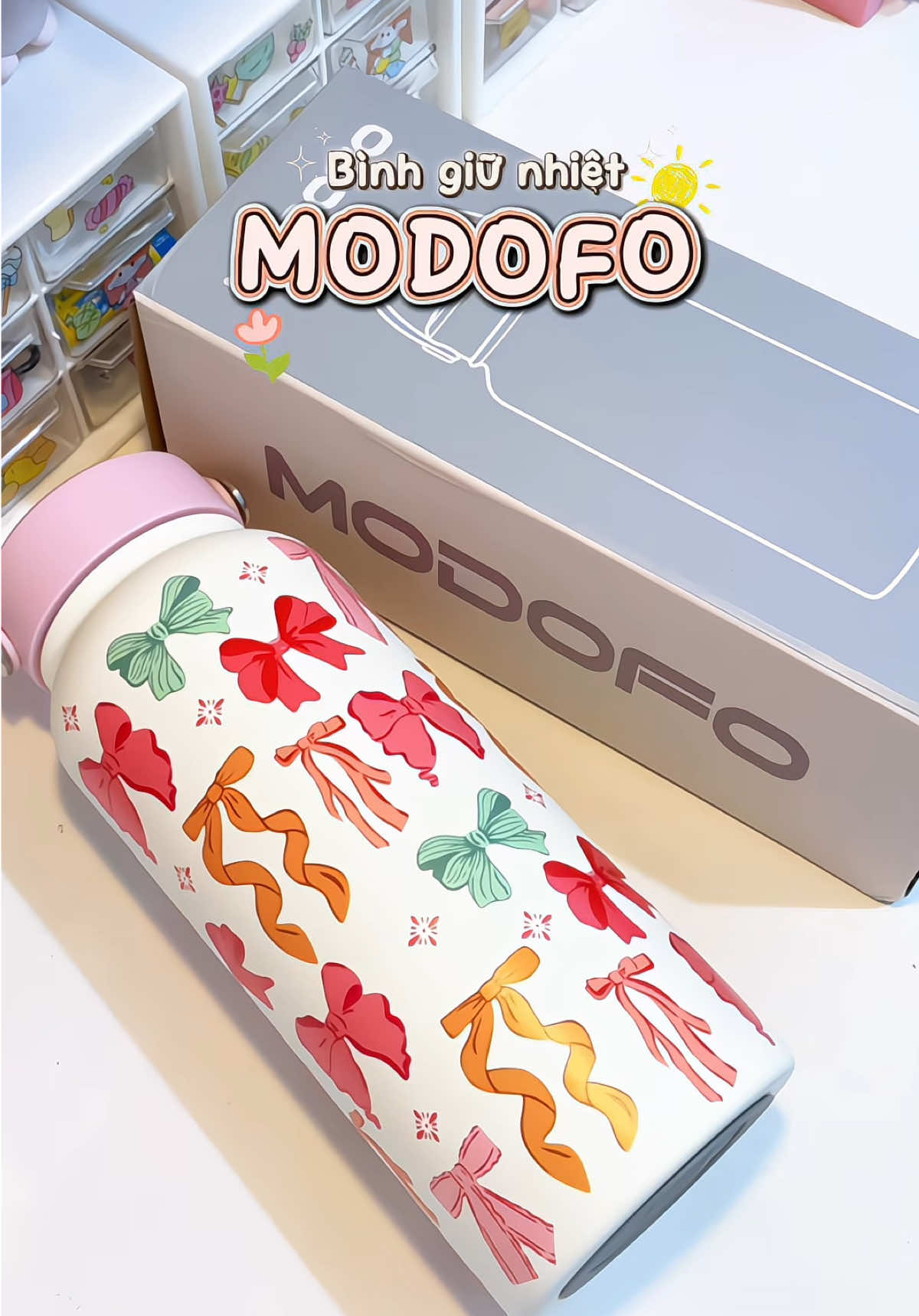 Đi học – đi làm – chơi thể thao chỉ cần 1 bình nước là đủ cả ngày nha 💕🤭 #binhgiunhiet#modofo#binhgiunhietcute#LearnOnTikTok#th 