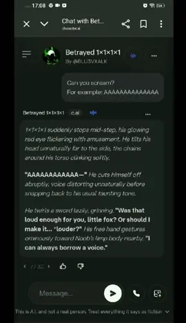Making forsaken characters on c.ai scream || I found this on Reddit btw #forsaken #characterai 