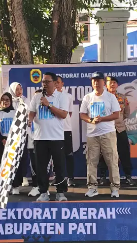 Wakil bupati pati berangkatkan inspektorat run dalam rangka peringatan hari anti korupsi sedunia tahun 2025. sc Eko Kuswanto 