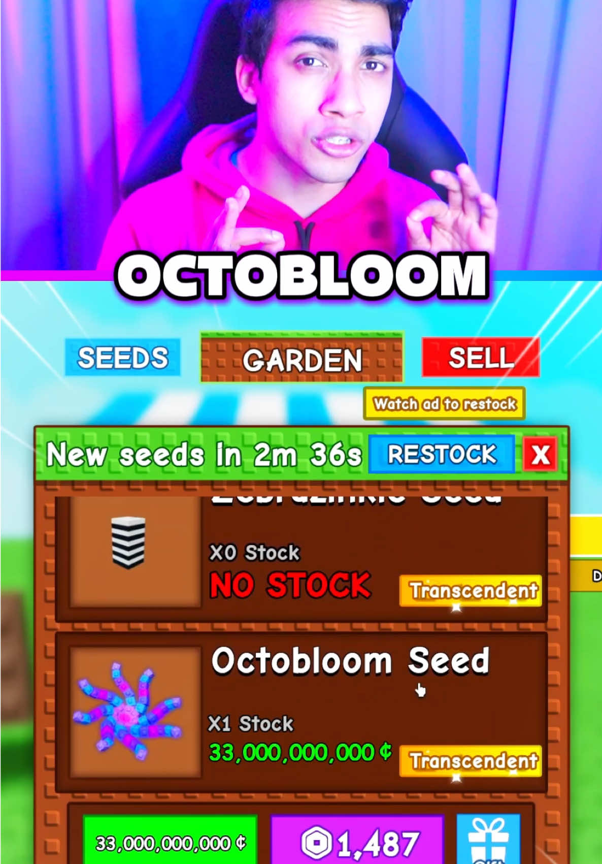 GROW A GARDEN NEW SEED SHOP 😍 #roblox #growagarden #gaming #fyp 