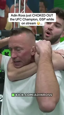 Adin Ross just CHOKED OUT the UFC Champion, GSP while on stream 😳… #adinross #gsp #kick 