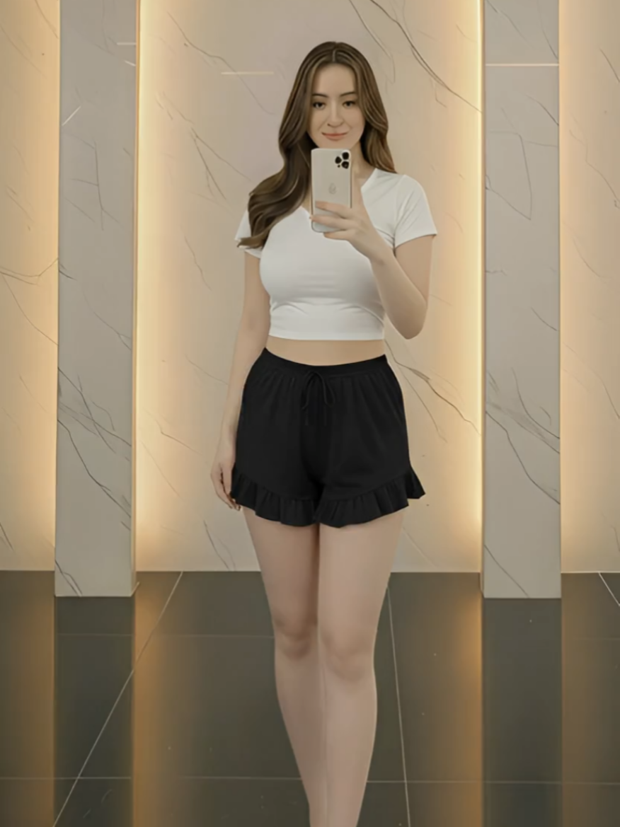 🖤🫣 #hotpantswanita #celanapendekwanita #hotpantsjumbo #celanajumbowanitacantik #fyp 