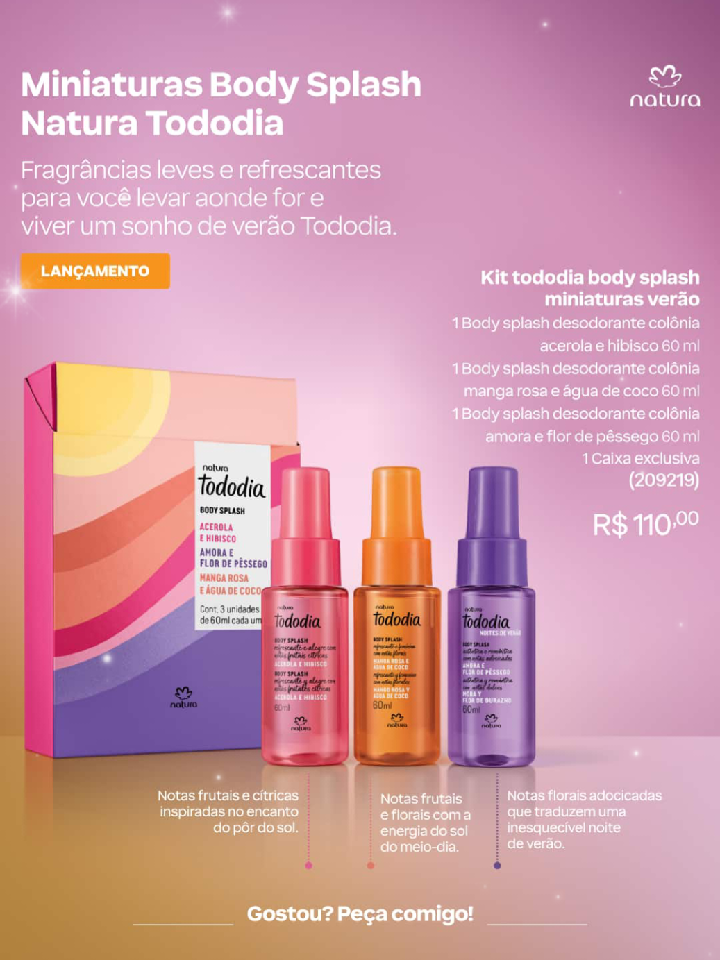 Lançamento  Natura Tododia miniaturas Body Splash . Miniaturas Verão ☀️ 🏖️  #creatorsearchinsights  #verao2025  #lancamentonatura 