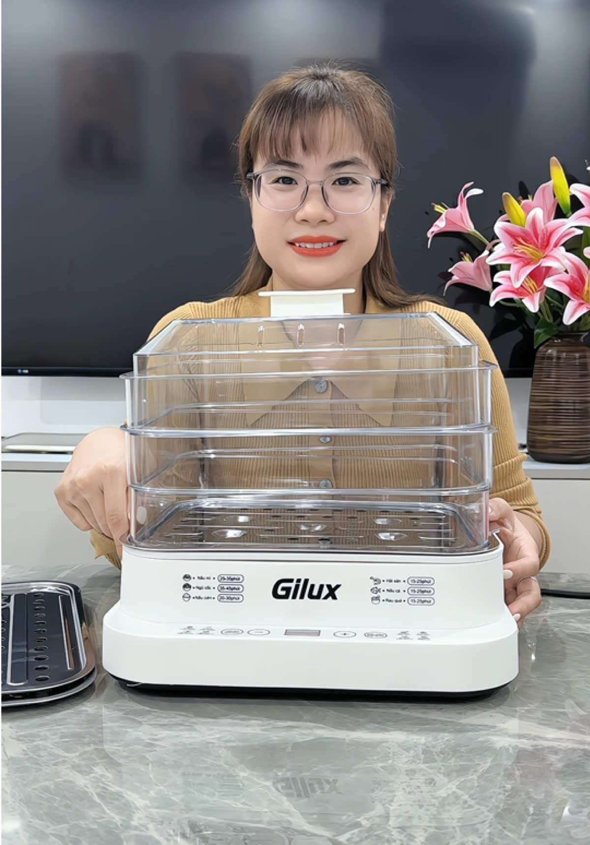 [Phiên Bản Mới 2025] - Nồi Hấp Cách Thuỷ 3 Tầng Gilux #xuhuong #noihap #gilux 