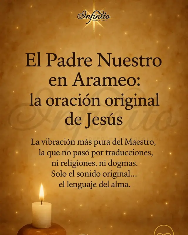 La oración más transformadora del Maestro no es la que te enseñaron, no es la que repiten en masa, no es la que manipularon con miedo, culpa y obediencia. El Padre Nuestro original, el que Jesús entregó en arameo, no te arrodilla. Te despierta. No te hace sentir pecador. Te recuerda que eres luz. No te pide sumisión. Te devuelve tu poder. Este carrusel no es para todos… Es para quienes están listos para mirar más allá de lo que les contaron, para quienes sienten en el alma que la verdad no puede ser miedo, castigo ni vergüenza, sino vibración, creación y conciencia ✨🔥 Si esta publicación llegó a ti… es porque tu espíritu pidió claridad. Porque estás listo para romper con la mentira heredada, y volver a la Fuente sin intermediarios. 🕯️ Prepárate. Aquí no repetimos palabras vacías. Aquí recordamos quiénes somos. Aquí la oración te abre, te limpia, te libera y enciende la luz que siempre fue tuya. ✨ Bienvenido al rezo que despierta almas. ✨ #PadreNuestroOriginal #VerdadAncestral #DespertarDeConsciencia #LuzSobreLaMentira 