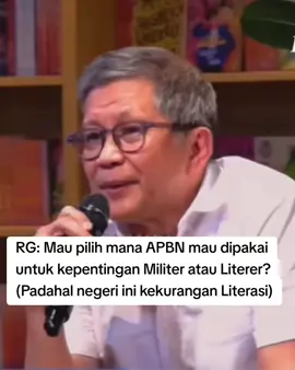 Rocky Gerung: Mau pilih mana APBN mau dipakai untuk kepentingan Militer atau Literer? (Padahal negeri ini kekurangan Literasi)