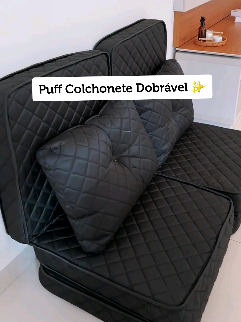 ​🌟 O Puff Multifuncional Que Transforma Seu Espaço! #puff #sofas #achadosshopee 