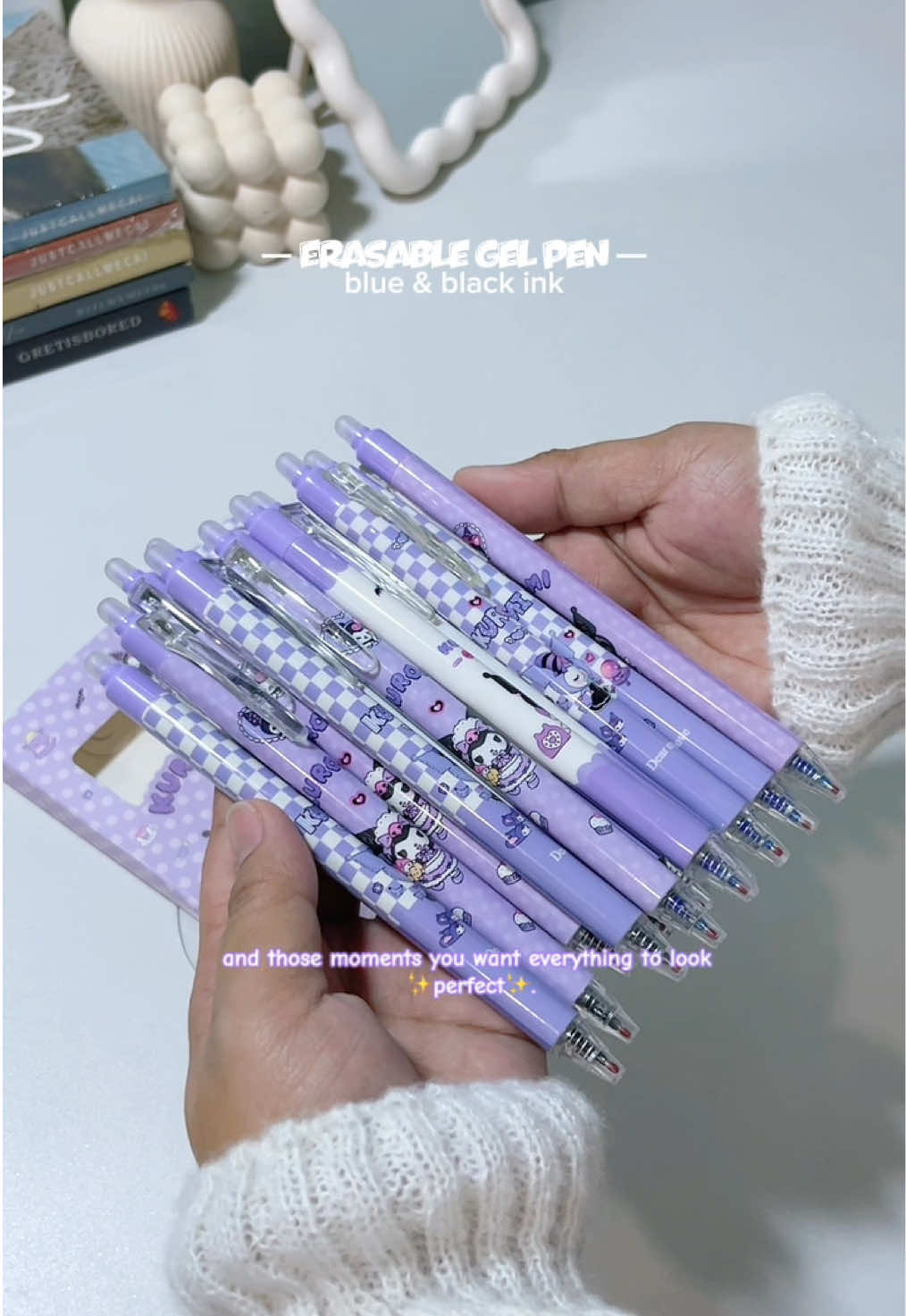 Say goodbye to messy notes — this Kuromi Erasable Gel Pen lets you write smoothly and erase clean like magic! Perfect for journaling, planners, and aesthetic study setups. Cute, functional, and super affordable. 💜✨ #pen #gelpen #ballpenrecommendations #ballpen #erasablepen 