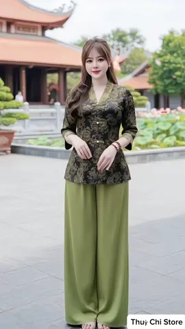 Set đồ lam đi chùa, thanh lịch và cực kỳ tao nhã. #dolamdichua #thoitrangnu #xuhuong #viral #thinhhanh   