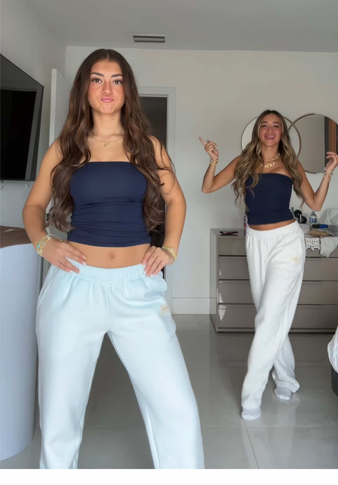 Gorgeous girls in our tube top + bottoms dropping tomorrow! 🐻🤍 @Faith😴 @brinkley #faithmarie #brinkleycheo #fyp #viral #dance 