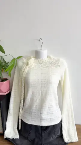 Áo thun ren lông màu kem #aothun #aothunnu #fashion #aothunnu #thoitrangnu 