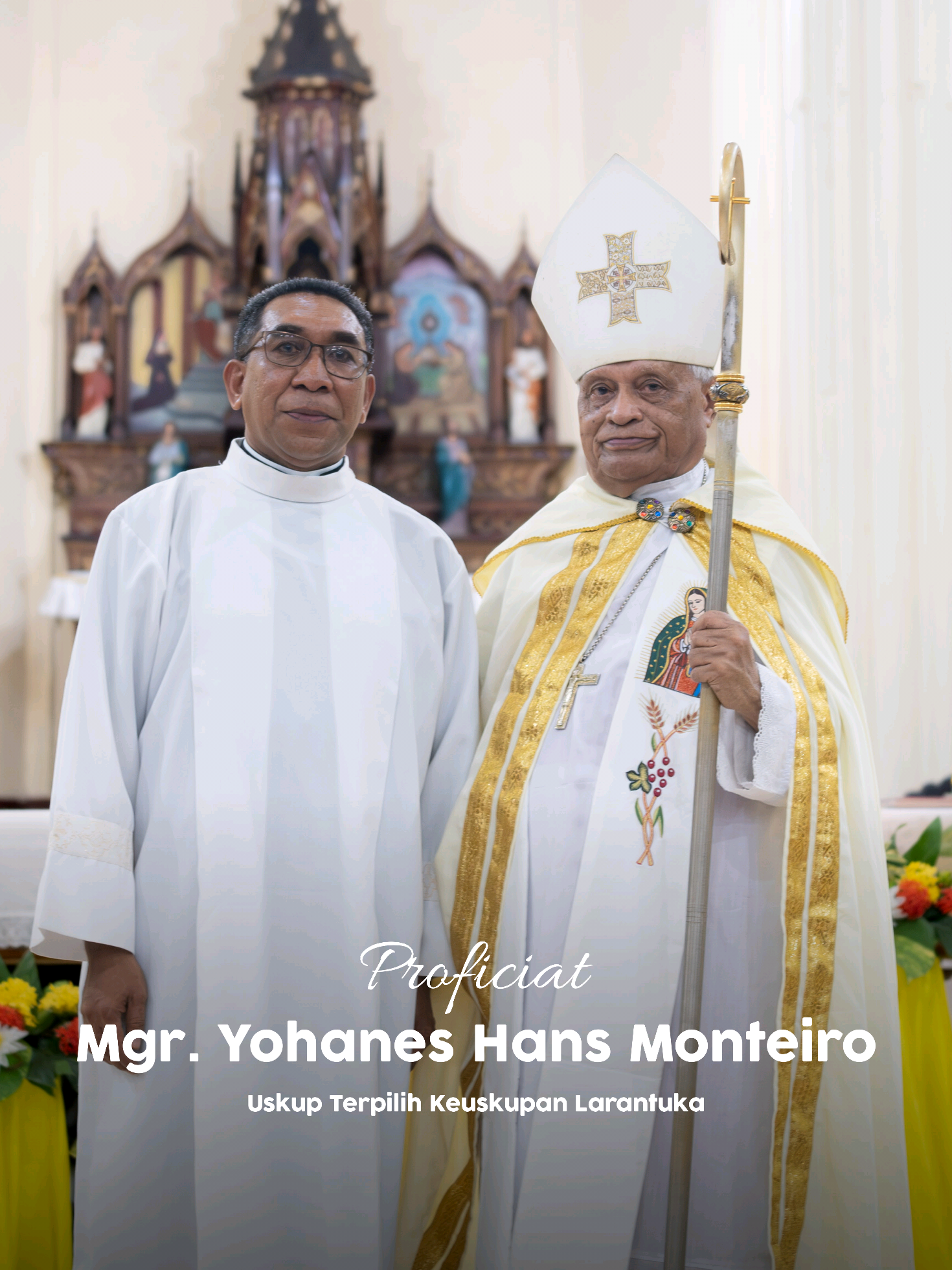 Habemus Episcopum 🕊️ Proficiat yang tulus dan selamat datang kembali Mgr. Yohanes Hans Monteiro. Hari ini Gereja lokal Keuskupan Larantuka bersukacita menerima Gembala yang baru yang dipilih langsung oleh Bapa Suci Paus Leo XIV. Semoga terang Roh Kudus senantiasa membimbing langkah pelayanan Mgr. Yohanes Hans Monteiro dalam memimpin umatnya 🕊️✨