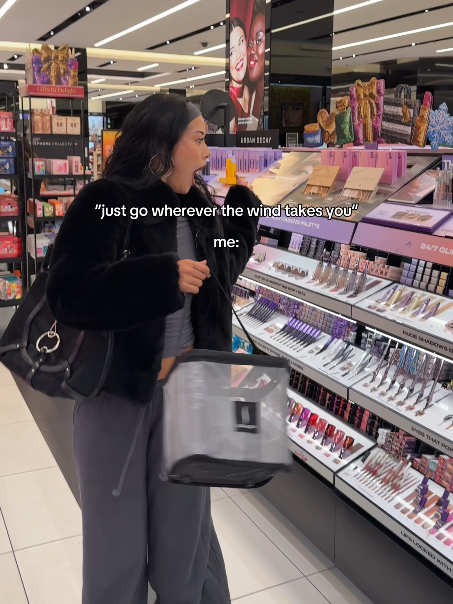 it's the wind's fault I'm shopping the 30% off all UD sale @sephora 🤭 #urbandecay #sephora #blackfriday #sale