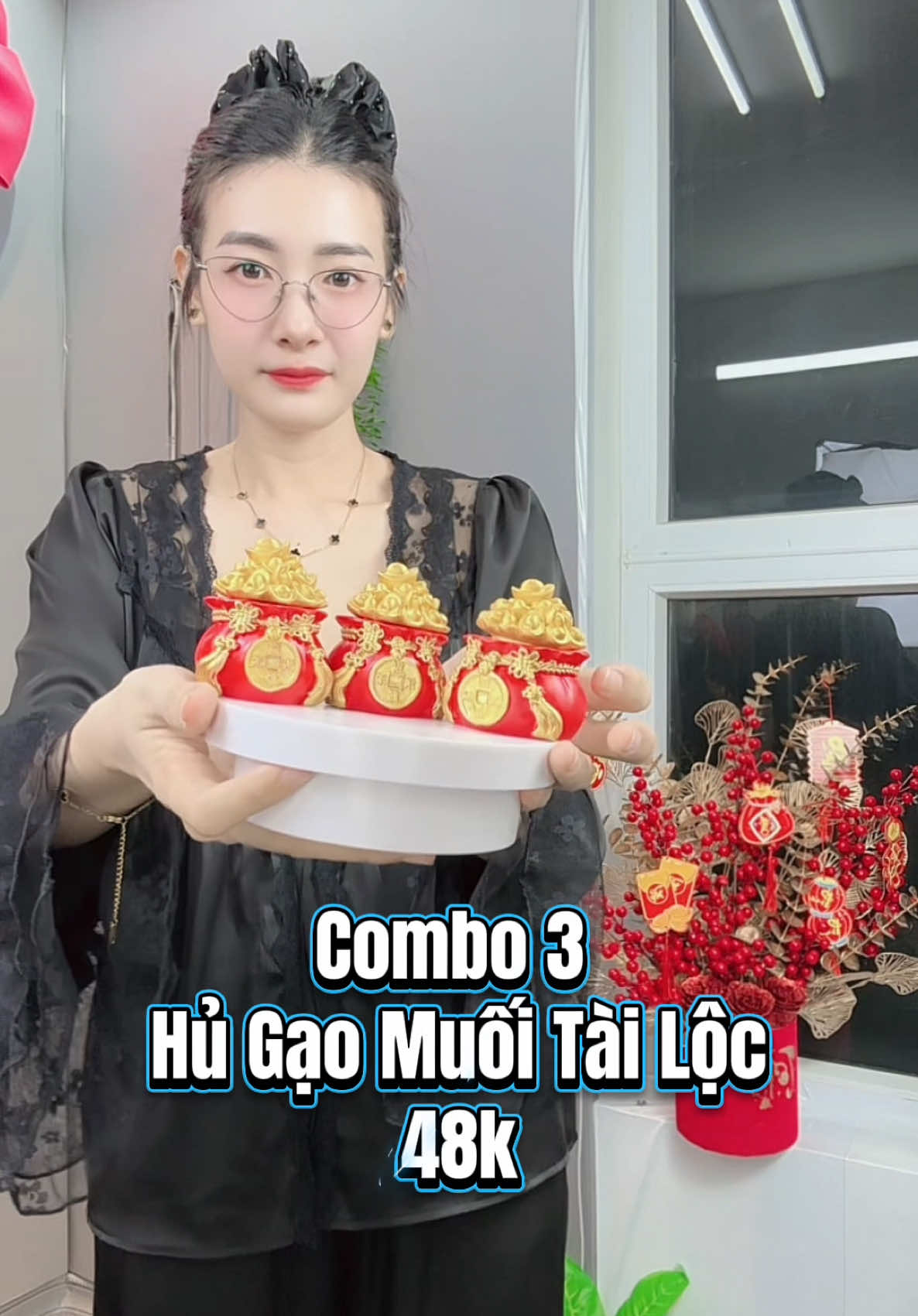 Combo 3 hủ gạo muối tài lộc 48k#hutailoc #hugaomuoitailoc 