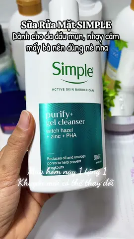 Sữa rửa mặt Simple xài cực thích #xuhuong #viral #suaruamat #simplevietnam #simple 