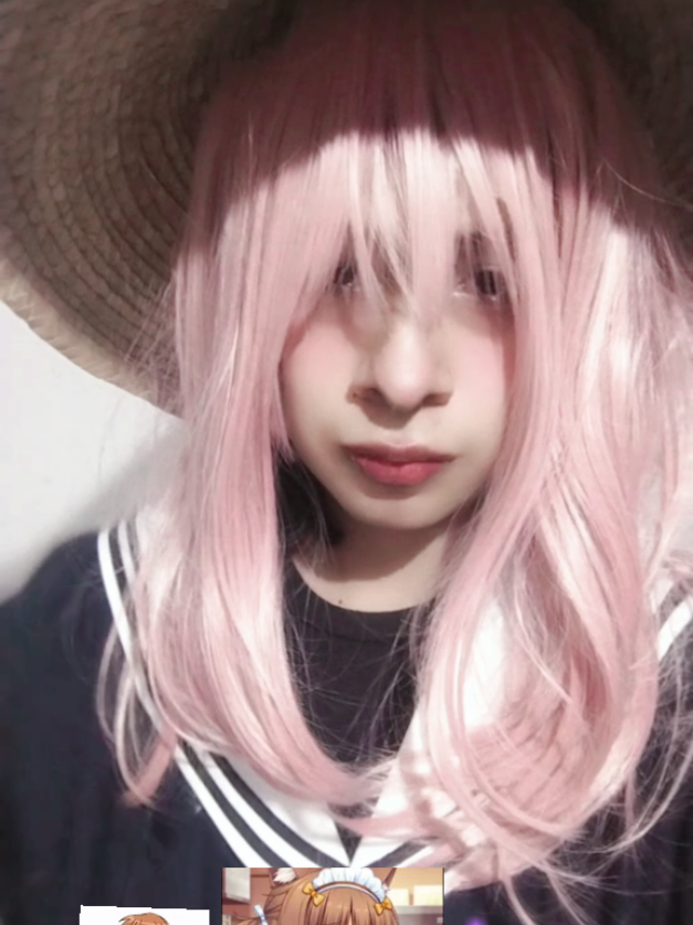 Femboy Filipino con peluca rosa y uniforme de colegiala cfff #cringe #femboy #fypシ゚ #fome #xdd 