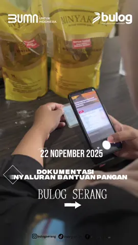Penyaluran Bantuan Pangan Beras dan Minyak Goreng di Kabupaten Serang Tanggal  22 Nopember 2025 #BULOG #Pemerintahhadir #Bantuanpangan  #Mengantarkankebaikan 