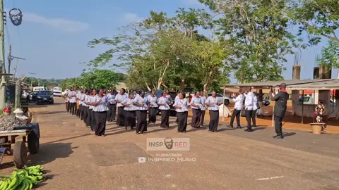 A special procession by Ho Edem ARS marks the entrance to the funeral of the late Rev. Allan Bright Cobla Torkornoo at New Tadzewu. #inspired_musiq #ars #be_inspired #followformore 