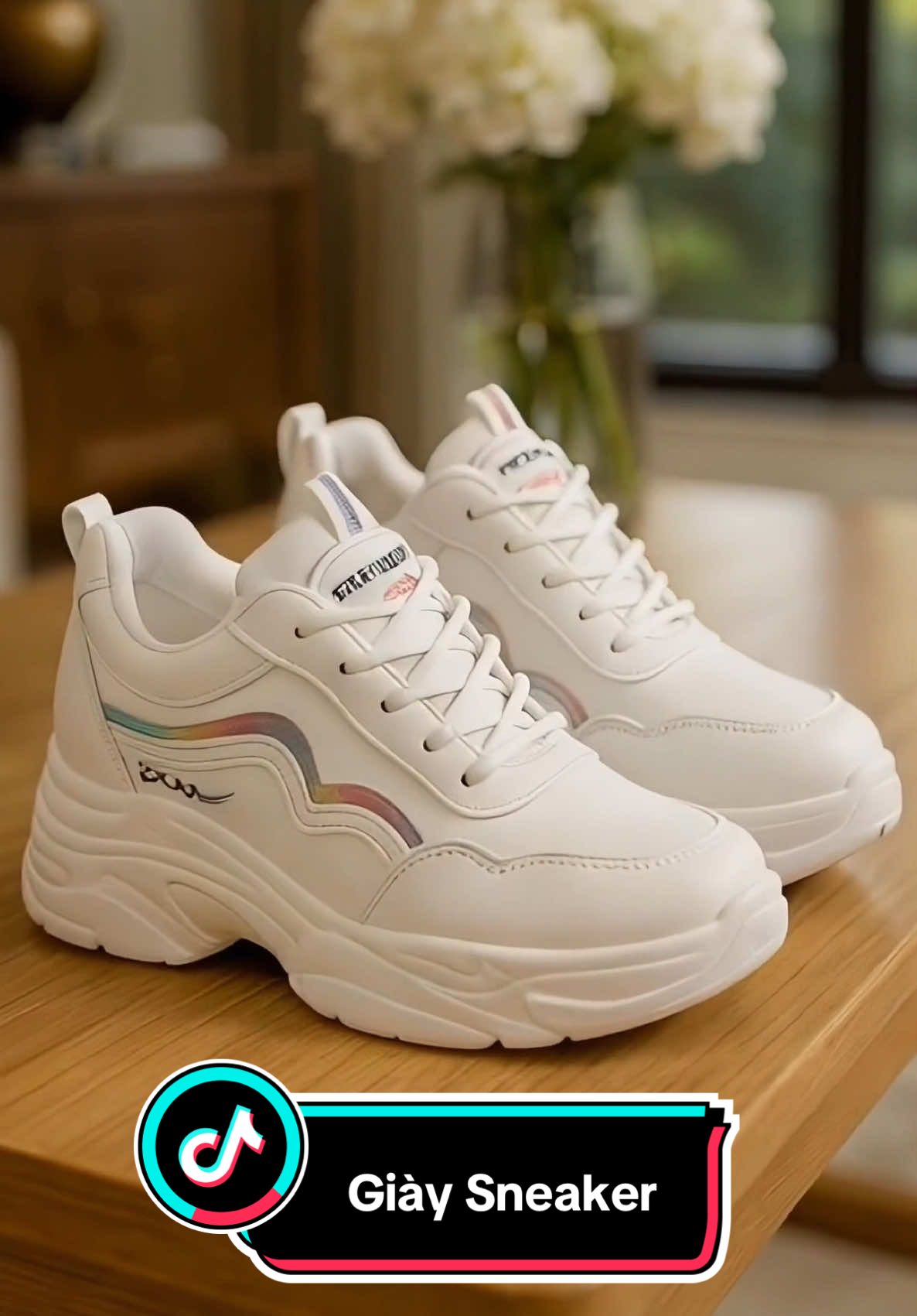 Giày sneaker xinh mà êm chân lắm ạ #xuhuong #giaydep #giaysneaker #giaysneakernu 