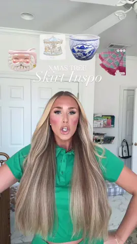 Tree skirt inspo in case your like me & want something more unique! I have an easy DIY coming ✨ #treeskirt #christmasdecor #christmastree #christmasdiy #christmasdiydecor   