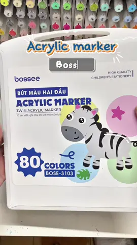 Màu acrylic của nhà Bossee xinh mà còn hạt dẻ nữa 😍 #acrylicmarker #lingtomau #bossee 