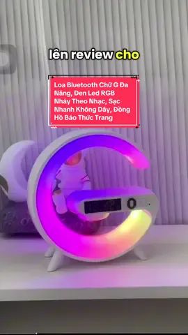 Loa Bluetooth Chữ G Đa Năng, Đen Led RGB Nháy Theo Nhạc, Sạc Nhanh Không Dây, Đồng Hồ Báo Thức Trang Trí Decor #loabluetooth #loakhongdaybluetooth #xuhuong #thinhhanh 