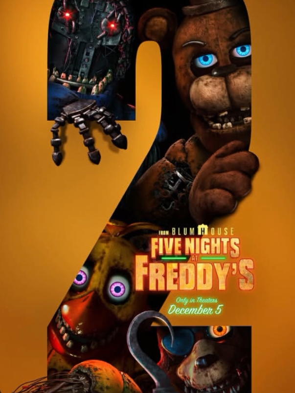 Five night at Freddy 2, akan tayang pada 5 desember melanjutkan sequel film sebelumnya five night at freddy yang terinspirasi dari gamenya yang dibuat oleh scott Cawthon. #fnaf#edit#fnafmovie#fyp