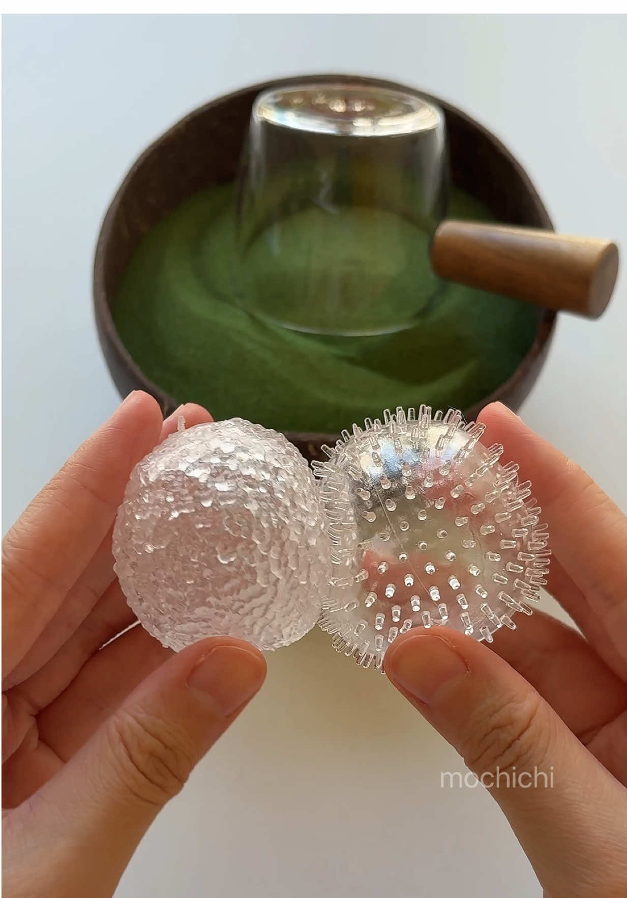Matcha Berry or Sea Urchin?! Which one’s your fav? 😍💚 #fyp #asmr #mochichi #stressball #toys #oddlysatisfying #StressRelief #fidgettoys #sensorytoy #antistress #satisfying #relaxing #handmade #sleephelp #stressball 
