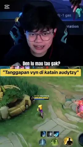 ini tanggapan vyn di katain audytzy 😱 #WinWithMLBB #MLBB 