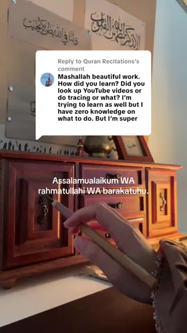 Replying to @Quran Recitations hope this helps. pls excuse my shortcomings as this is my first talking video 🙈 I want to connect more with you all so let me know what else you’d like me to discuss and I’d be happy to make more videos like this if its helpful ◡̈ #arabiccalligraphy #calligraphyartist #artlessons 