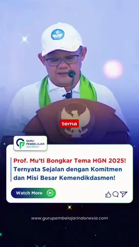 Prof. Mu'ti Bongkar Tema Hari Guru Nasional 2025. Sejalan dg Komitmen & Misi Besar Kemendikdasmen #beritaterkini  #harigurusedunia #kemendikdasmen @Kemendikdasmen  #mentripendidikan Prof @storyabdulmukti1912 