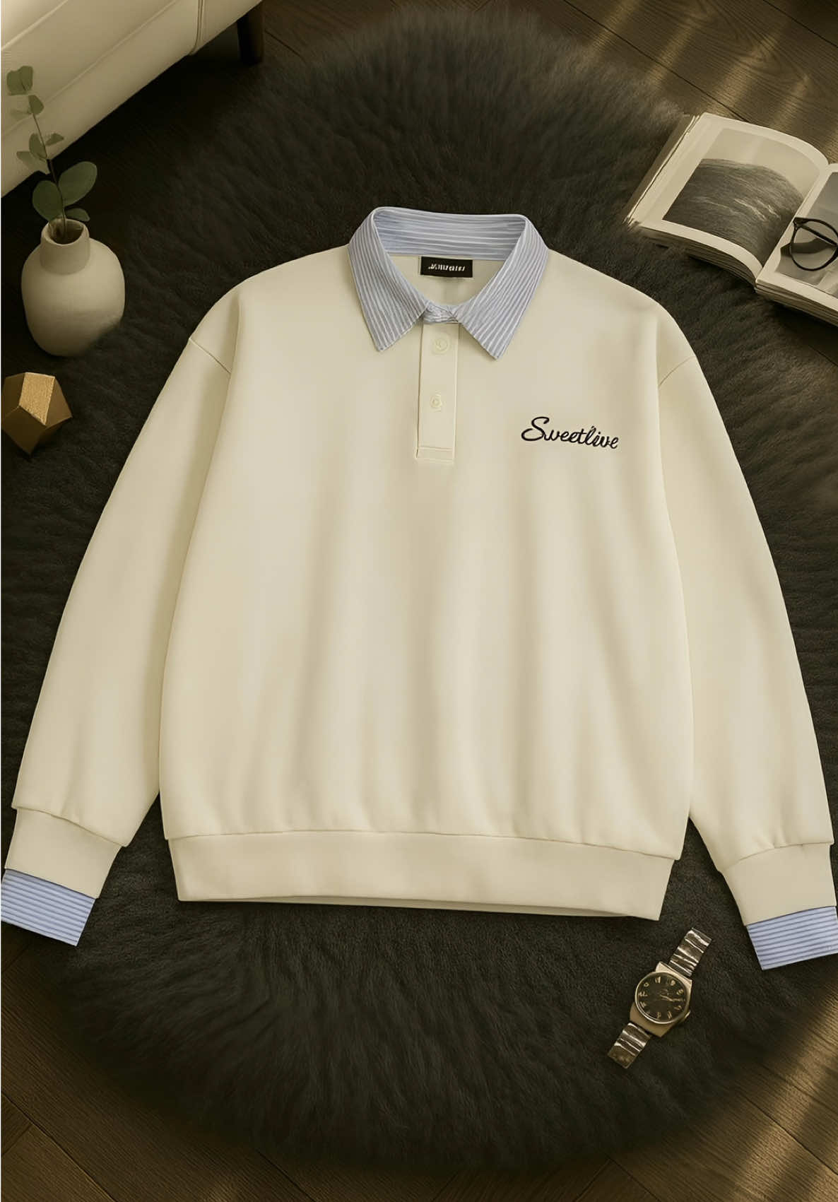 Sweater phối sơ mi Julido – nỉ 2 da cao cấp, sang tinh tế từ cái nhìn đầu tiên #julido #dungstore #sweater #aosweater 