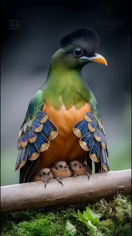 Mother bird sheltering her kids 🥹💞  #fypシ #fypシ゚viral #viral #birds 