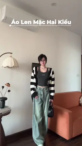 Vừa làm áo khoác cadigan vừa làm áo len mặc hàng ngày được lun xịnn #aolen#cadigan#virall 