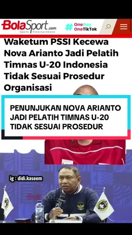 Penunjukan pelatih timnas U-20 Nova Arianto tidak sesuai prosedur #OneDayOneTiktok #olahragatiktok #seagames2025 #timnasindonesia 