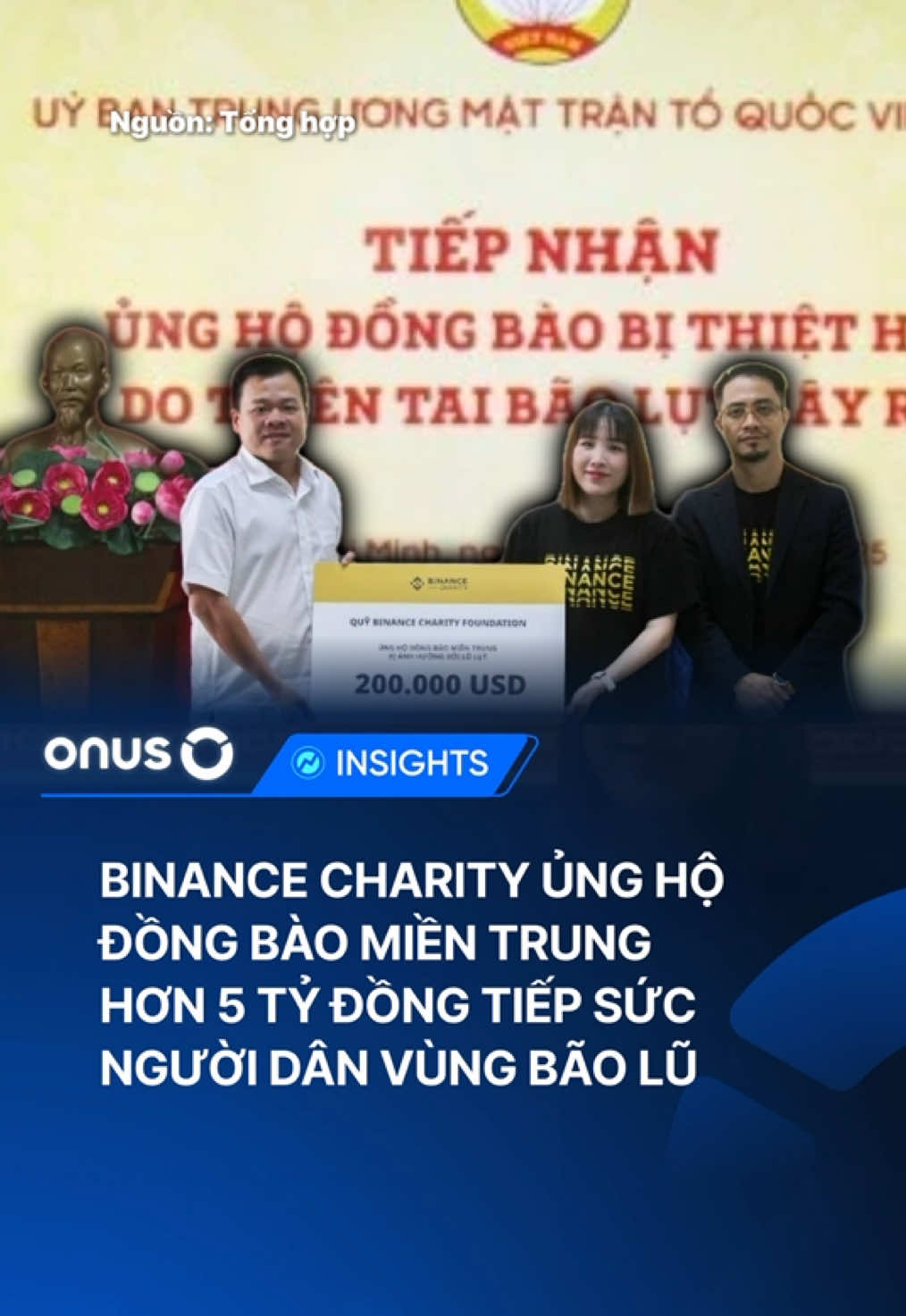 Binance ủng hộ hơn 5 tỷ 🫰🏻 #onus #binance #vietnam #lulut 
